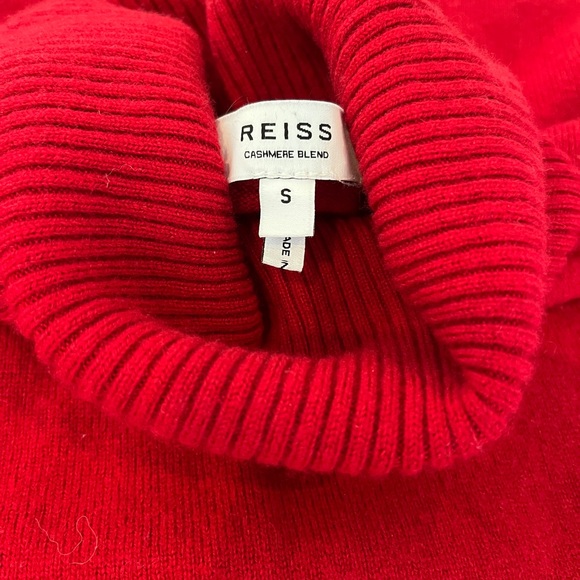 Reiss red turtleneck cashmere blend sweater- S Used - Picture 2 of 3